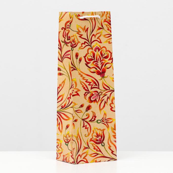 Пакет подарочный под бутылку "Огненный цветок", 36 х 12 х 8.5 см
Пакет подарочный под бутылку "Огненный цветок", 36 х 12 х 8.5 см