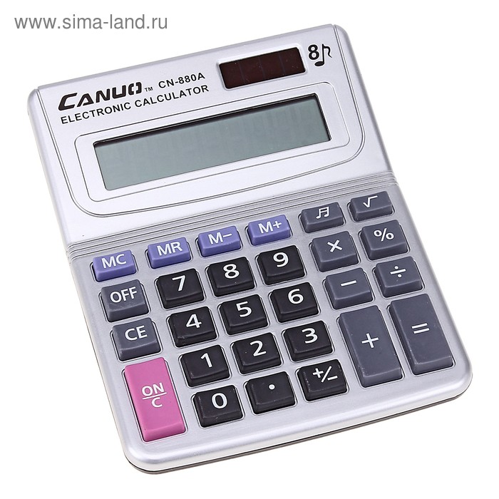 Калькулятор настольный, 8-разрядный, CN-880А, двойное питание
Калькулятор настольный, 8-разрядный, CN-880А, двойное питание