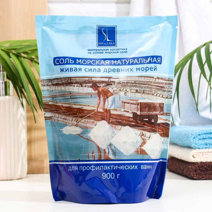 Соль морская Spa by Lara для ванн натуральная, 900 г
Соль морская Spa by Lara для ванн натуральная, 900 г