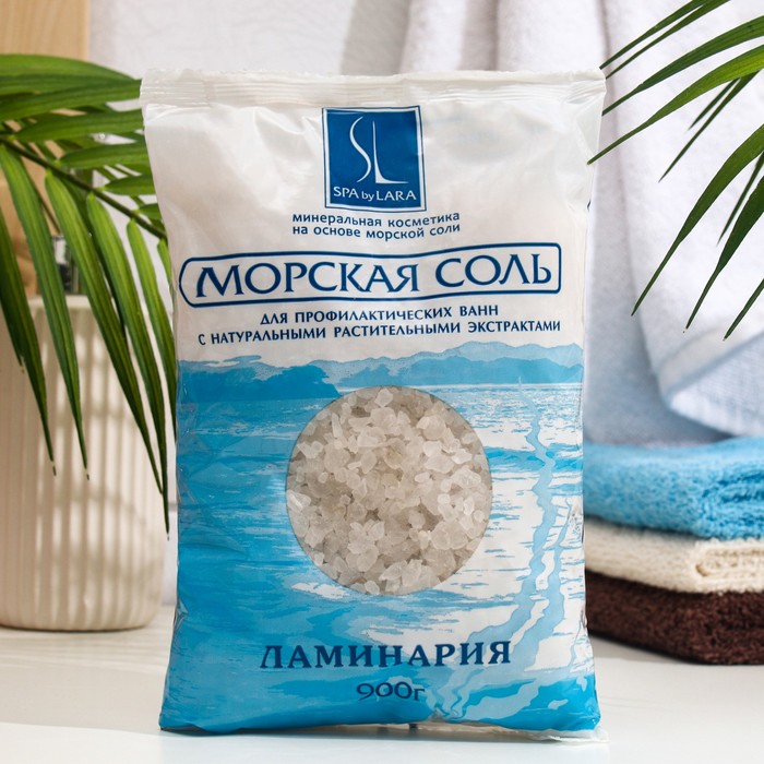 Соль морская Spa by Lara для ванн с экстрактом ламинарии, 900 г
Соль морская Spa by Lara для ванн с экстрактом ламинарии, 900 г
