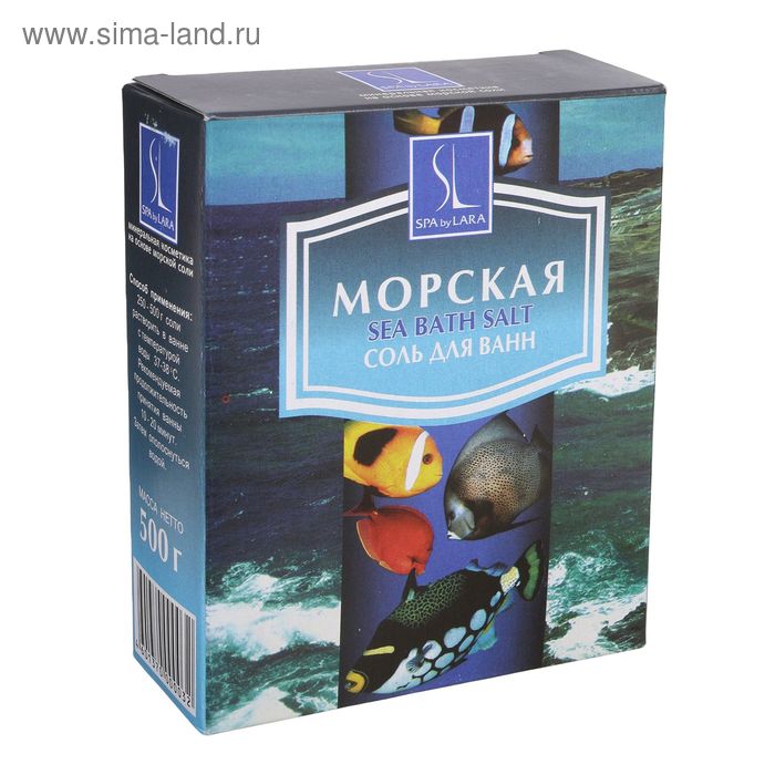 Соль морская Spa by Lara для ванн натуральная, 500 г
Соль морская Spa by Lara для ванн натуральная, 500 г