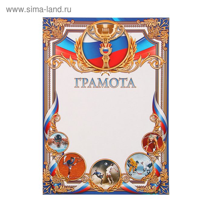 Грамота спорт коллаж, синяя 21х29,5 см
Грамота спорт коллаж, синяя 21х29,5 см