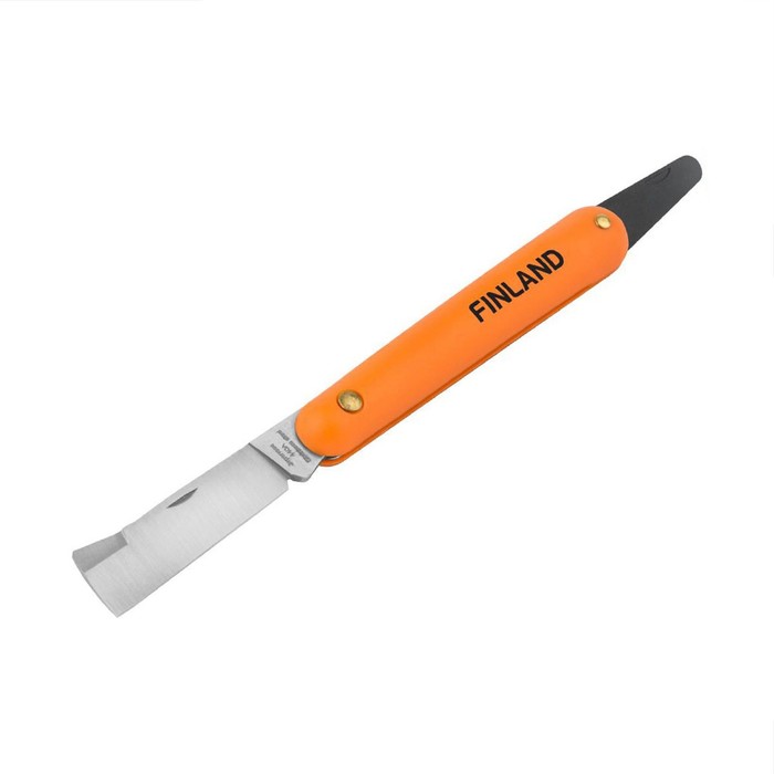 фото Нож садовый, 10 см, прививочный, с пластиковой ручкой, finland