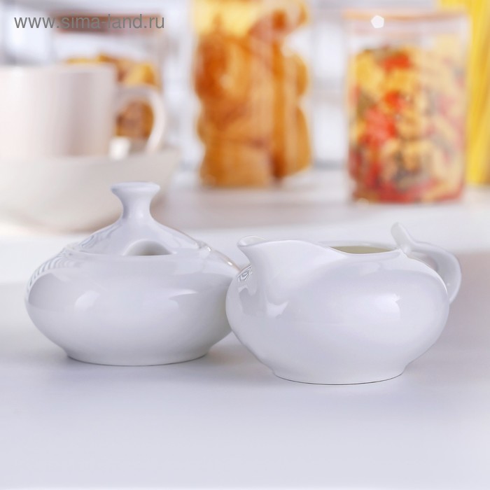 Набор сервировочный, 2 шт: сахарница 250 мл, молочник 250 мл 
Набор сервировочный, 2 шт: сахарница 250 мл, молочник 250 мл