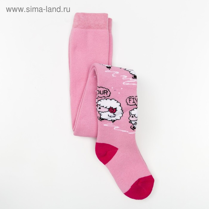 Колготки детские махровые «Овечки», цвет розовый, рост 92-98 
Колготки детские махровые «Овечки», цвет розовый, рост 92-98