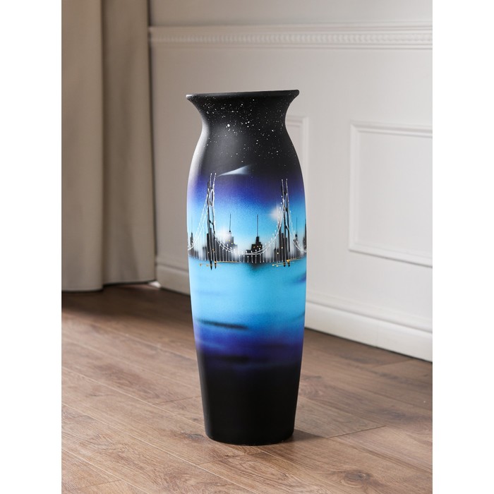Ваза керамическая "Луиза", напольная, город, синий цвет, 69 см
Ваза керамическая "Луиза", напольная, город, синий цвет, 69 см
