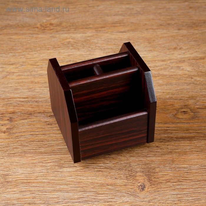 фото Органайзер 4 секции, серия зебрано с кантом темным, вращение 11,5*12см