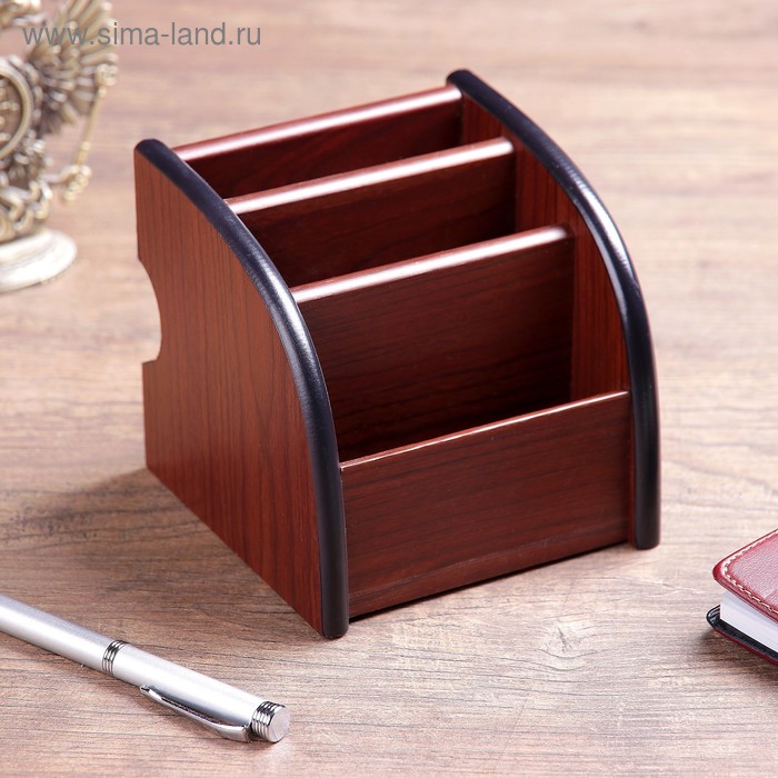 фото Органайзер 3 секции, серия зебрано с кантом темным, 11*13см