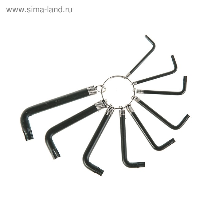 Набор ключей имбусовых Sparta, TORX 9 шт: оксидированные 
Набор ключей имбусовых Sparta, TORX 9 шт: оксидированные