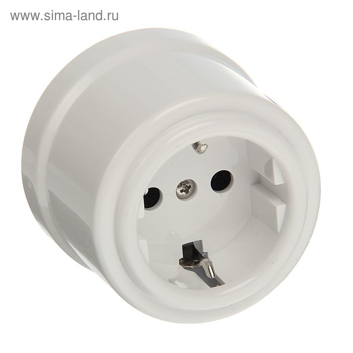 Розетка Bironi, с з/к, пластик, белая
Розетка Bironi, с з/к, пластик, белая