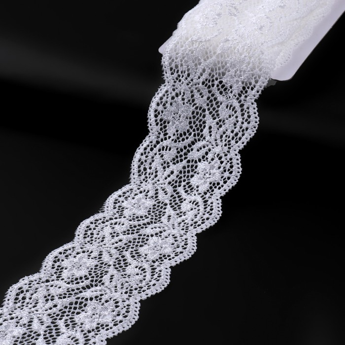 Кружево эластичное, 65 мм × 10 ± 1 м, цвет кипенно-белый
Кружево эластичное, 65 мм × 10 ± 1 м, цвет кипенно-белый