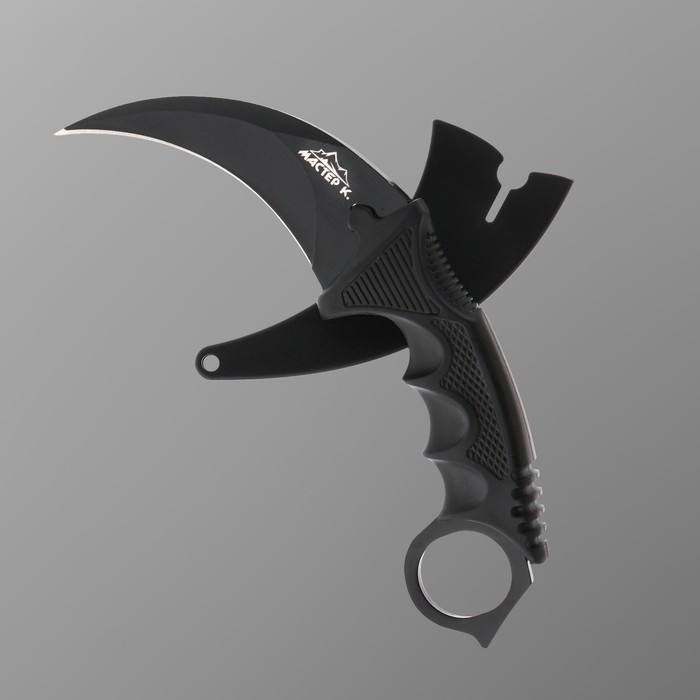 Нож-керамбит "Аксел", лезвие 6 см, рукоять с кольцом,15,5 см черный
Нож-керамбит "Аксел", лезвие 6 см, рукоять с кольцом,15,5 см черный