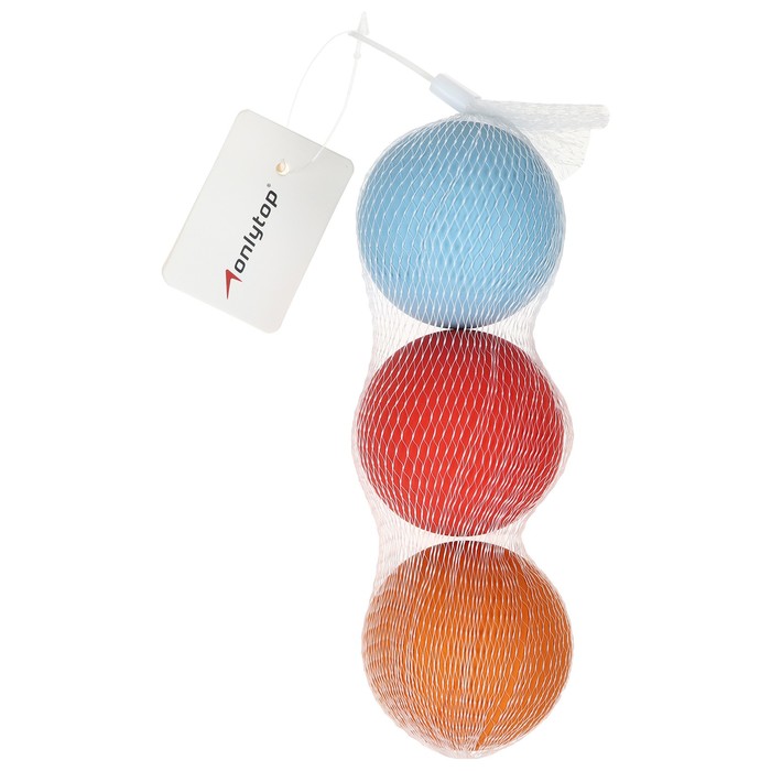 фото Набор мячей для большого тенниса onlytop, 3 шт., цвета микс