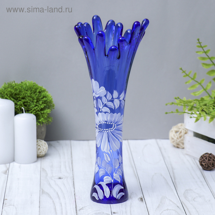 ваза "Коралл" h 280 мм. из синего стекла (ручная роспись) рис. № 8 (Бел.)
ваза "Коралл" h 280 мм. из синего стекла (ручная роспись) рис. № 8 (Бел.)