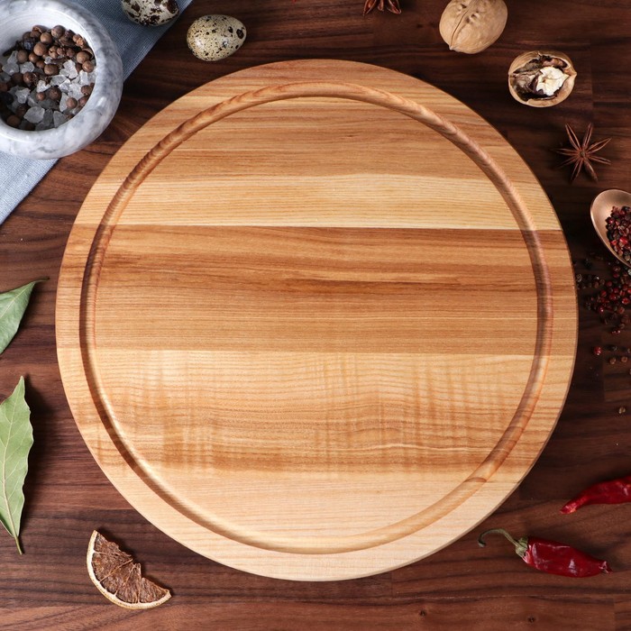 Доска для нарезки и подачи пиццы "Классическая", d-30 см, массив ясеня
Доска для нарезки и подачи пиццы "Классическая", d-30 см, массив ясеня