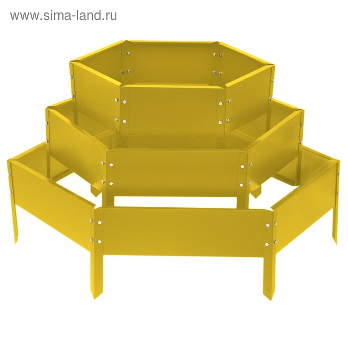 Клумба оцинкованная, 3 яруса, d = 40–80–120 см, h = 45 см, жёлтая, Greengo
Клумба оцинкованная, 3 яруса, d = 40–80–120 см, h = 45 см, жёлтая, Greengo