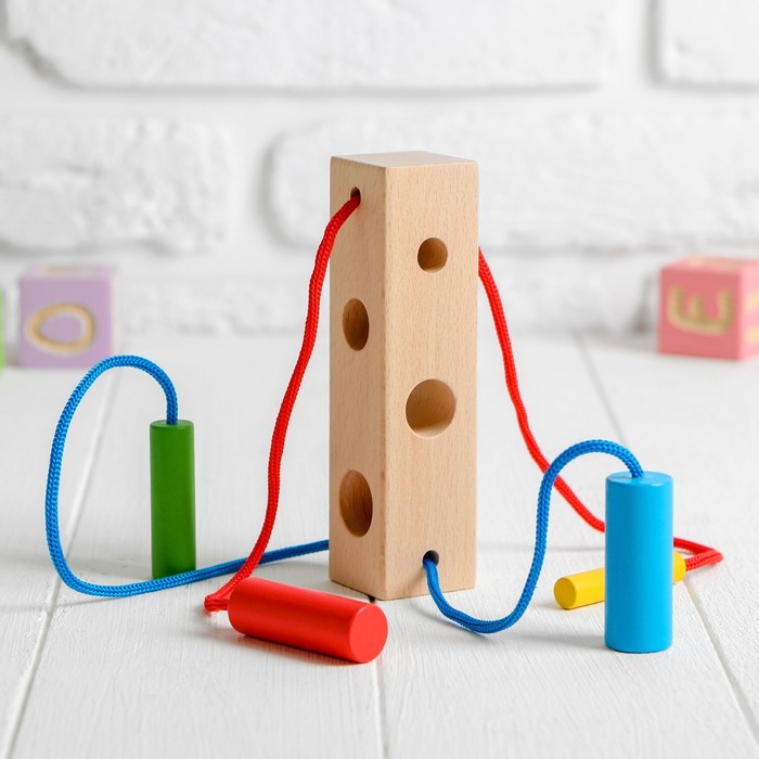 Шнуровка-сортер "Брусочек" 
Шнуровка-сортер "Брусочек"