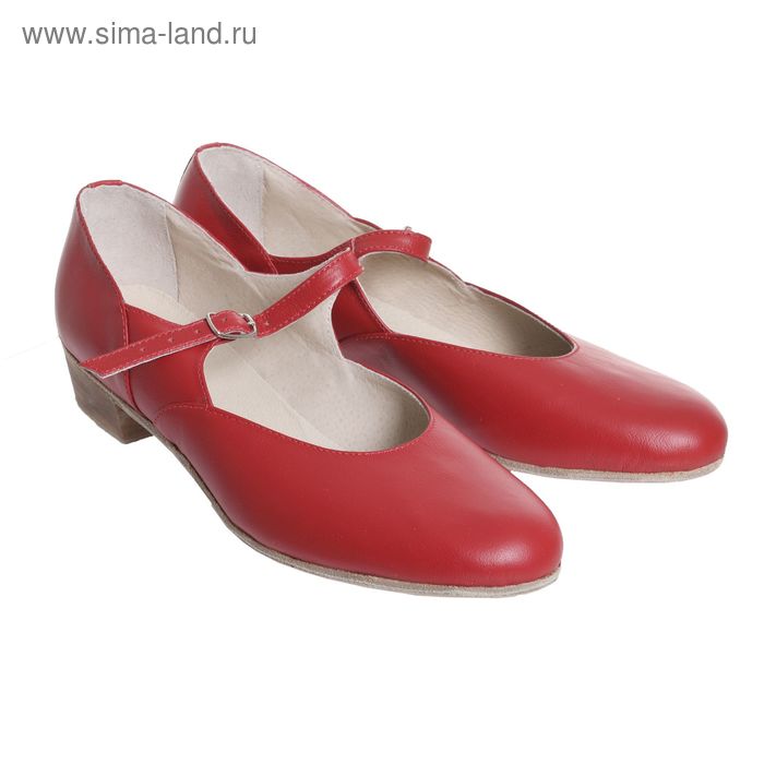 фото Туфли народные женские, длина по стельке 26 см, цвет красный