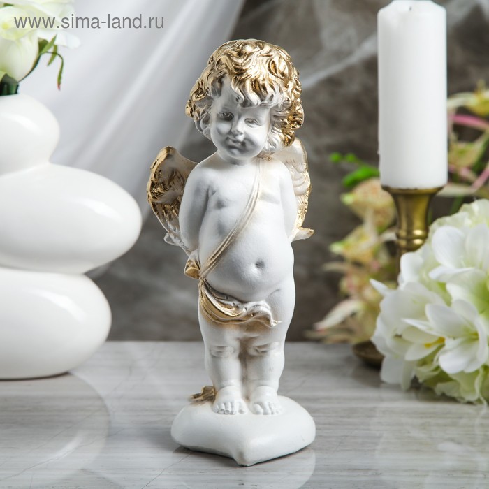 Статуэтка "Амур", белая, с золотом, 27 см
Статуэтка "Амур", белая, с золотом, 27 см