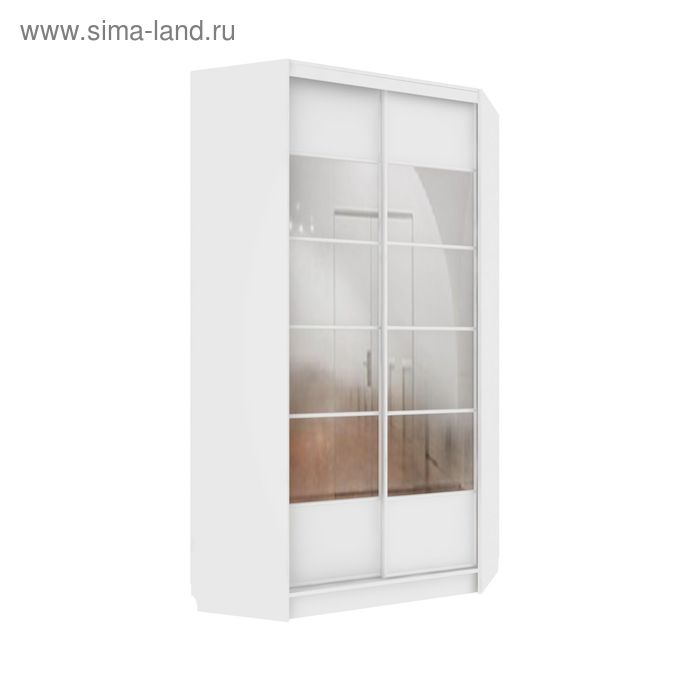 Угловой шкаф-купе Добротный 2 зеркала Белый
Угловой шкаф-купе Добротный 2 зеркала Белый