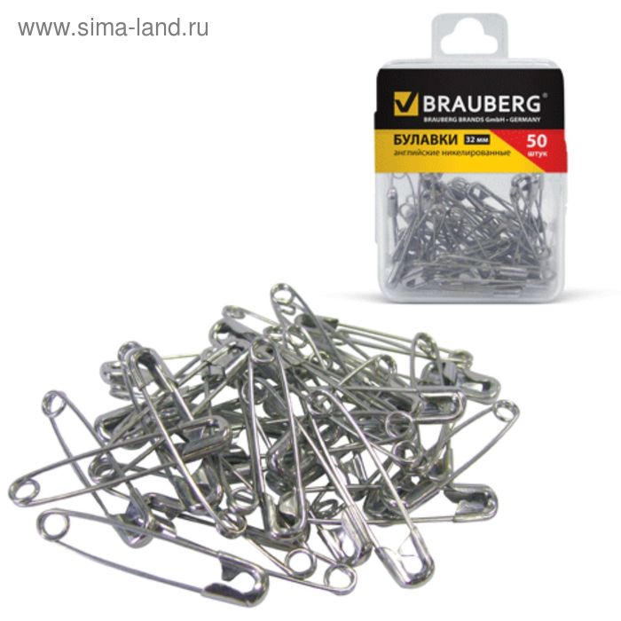 Булавки английские 32 мм, 50 штук, BRAUBERG никелированные, в евробоксе
Булавки английские 32 мм, 50 штук, BRAUBERG никелированные, в евробоксе
