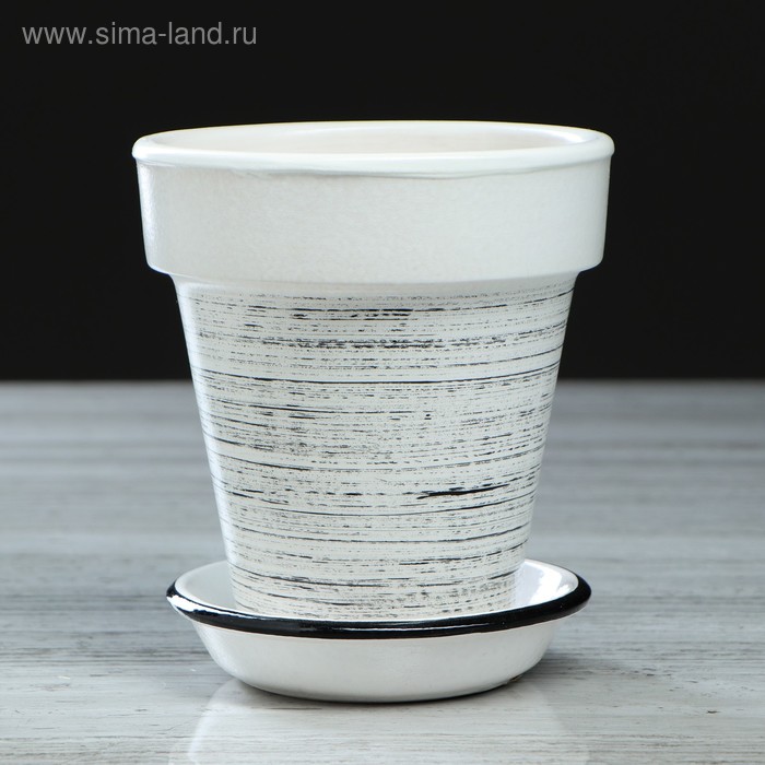 Горшок для цветов "Наперсток", глянец, бело-черный, керамика, 0.6 л
Горшок для цветов "Наперсток", глянец, бело-черный, керамика, 0.6 л