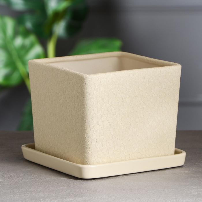 Горшок для цветов "Квадрат", шёлк, бежевый, 2.5 л
Горшок для цветов "Квадрат", шёлк, бежевый, 2.5 л