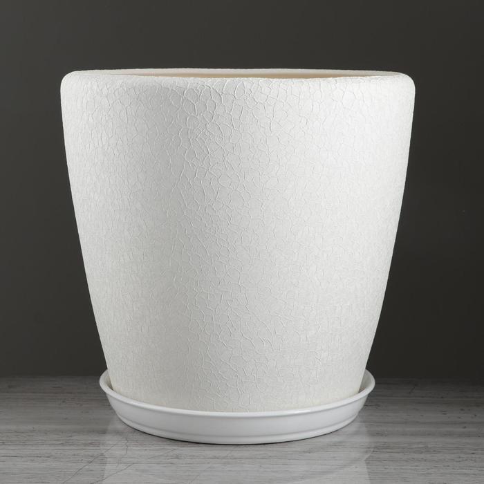 Горшок для цветов "Грация", шёлк, белый, керамика, 20 л
Горшок для цветов "Грация", шёлк, белый, керамика, 20 л