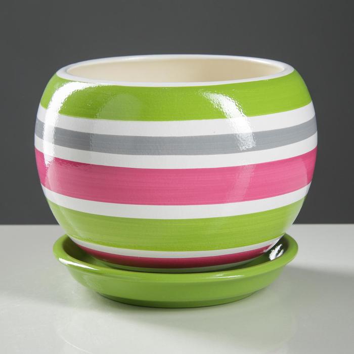 Горшок для цветов "Шар", полоска, разноцветный, керамика, 1.4 л
Горшок для цветов "Шар", полоска, разноцветный, керамика, 1.4 л