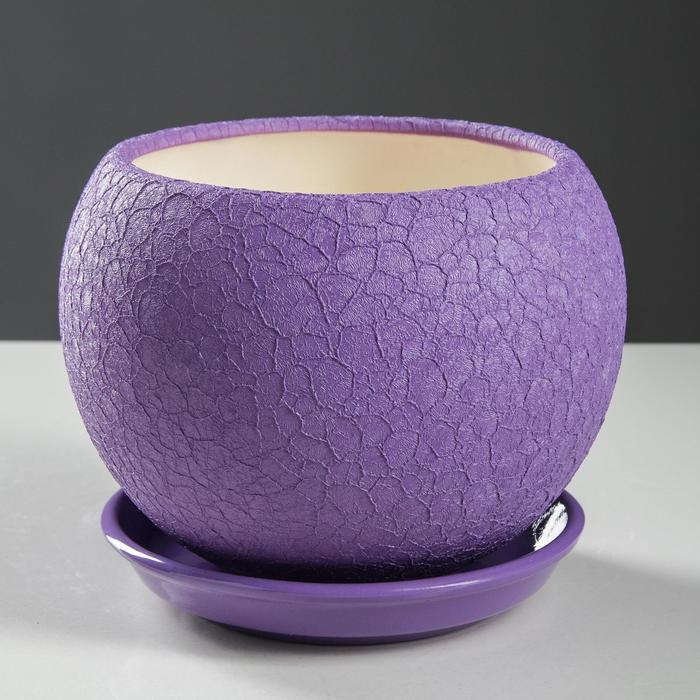 Горшок для цветов "Шар", шёлк, сирень, керамика, 1.4 л
Горшок для цветов "Шар", шёлк, сирень, керамика, 1.4 л