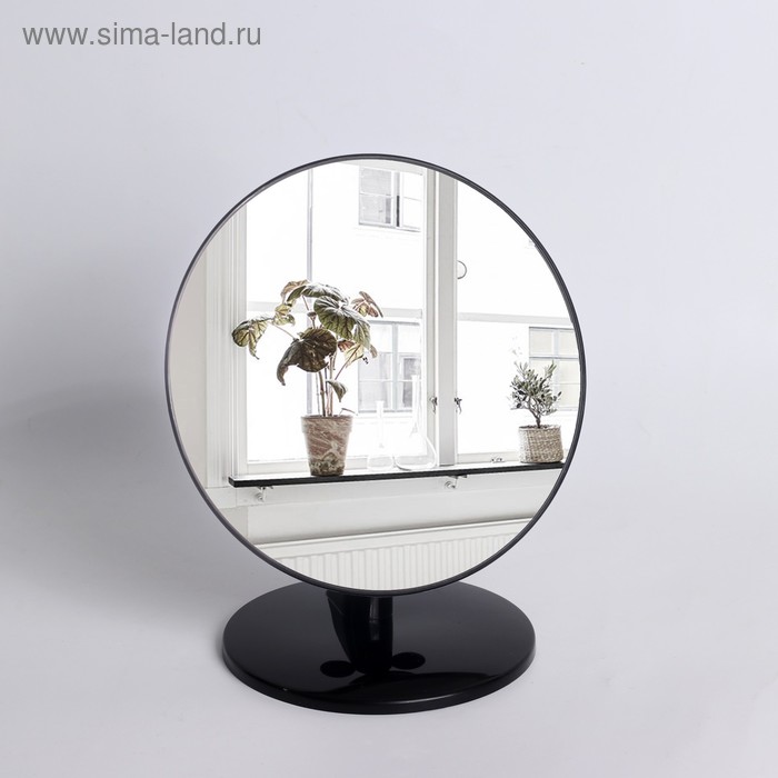 Зеркало настольное, d зеркальной поверхности 19,5 см, цвет чёрный
Зеркало настольное, d зеркальной поверхности 19,5 см, цвет чёрный