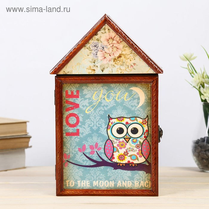 Ключница дерево лаковая "Совушка в цветочек" 30х18,5х8,7 см
Ключница дерево лаковая "Совушка в цветочек" 30х18,5х8,7 см