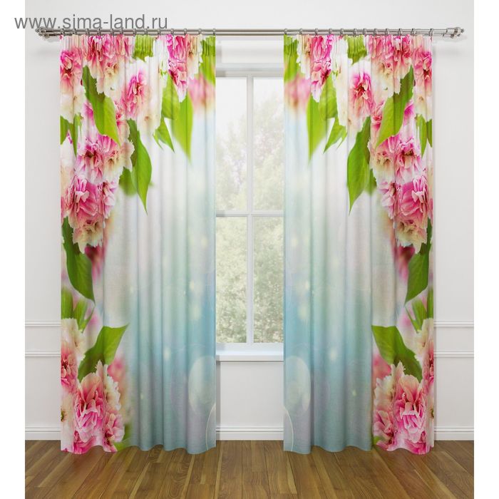 Фотошторы «Арка из цветов», ширина 145 см, высота 260 см - 2 шт., габардин 
Фотошторы «Арка из цветов», ширина 145 см, высота 260 см - 2 шт., габардин