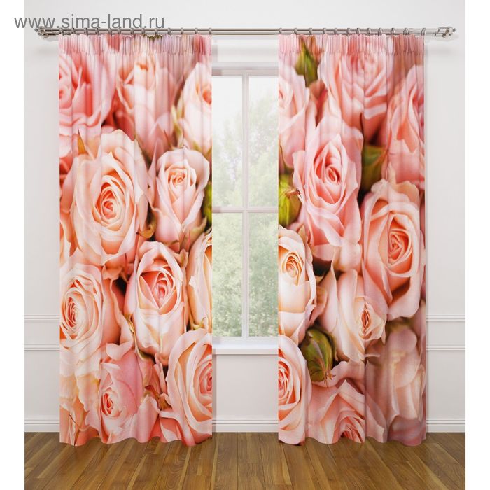 Фотошторы «Розовые розы», ширина 145 см, высота 260 см - 2 шт., габардин
Фотошторы «Розовые розы», ширина 145 см, высота 260 см - 2 шт., габардин