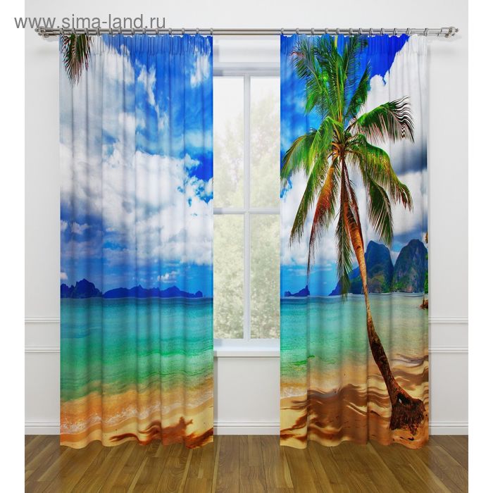 Фотошторы «Берега Тайланда», ширина 145 см, высота 260 см - 2 шт., габардин
Фотошторы «Берега Тайланда», ширина 145 см, высота 260 см - 2 шт., габардин