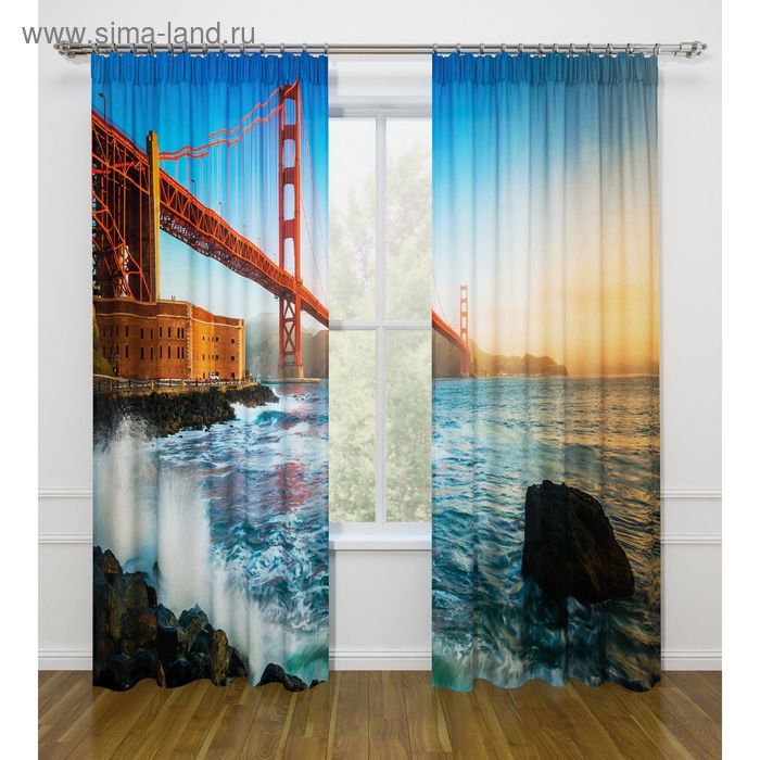 Фотошторы «Золотая арка», ширина 145 см, высота 260 см - 2 шт., габардин
Фотошторы «Золотая арка», ширина 145 см, высота 260 см - 2 шт., габардин