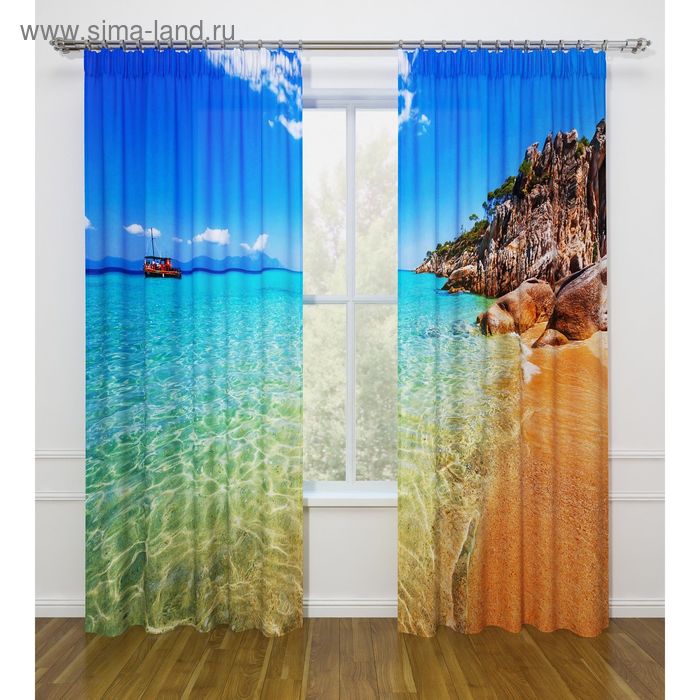 Фотошторы «Лазурный берег», ширина 145 см, высота 260 см - 2 шт., габардин
Фотошторы «Лазурный берег», ширина 145 см, высота 260 см - 2 шт., габардин