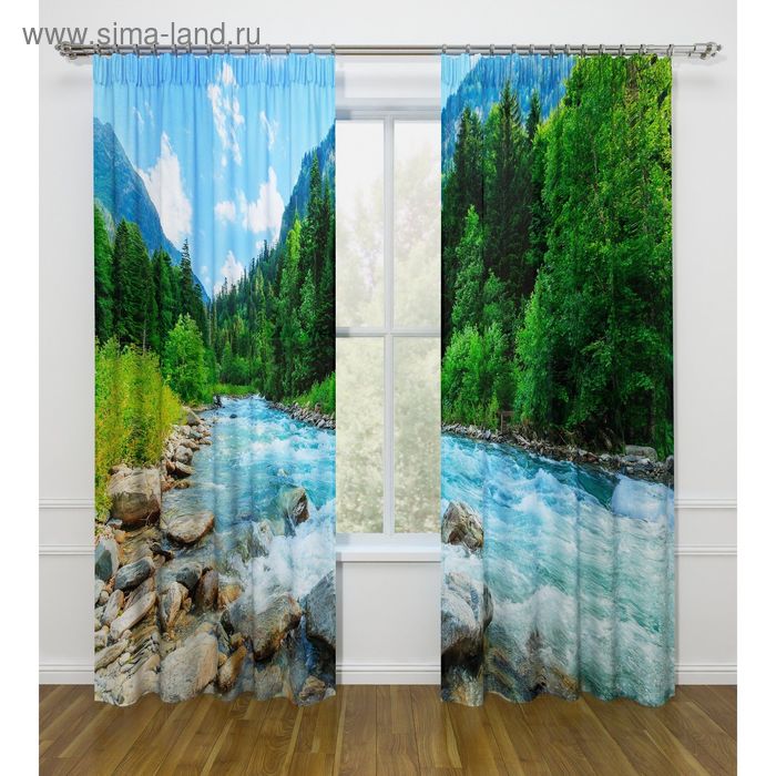 Фотошторы «Пороги и перекаты», ширина 145 см, высота 260 см - 2 шт., габардин
Фотошторы «Пороги и перекаты», ширина 145 см, высота 260 см - 2 шт., габардин