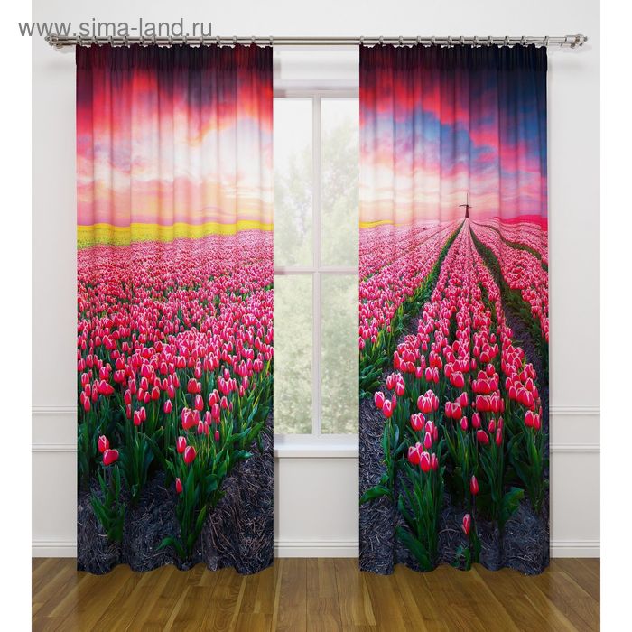 Фотошторы «Тюльпаны», ширина 145 см, высота 260 см - 2 шт., габардин
Фотошторы «Тюльпаны», ширина 145 см, высота 260 см - 2 шт., габардин