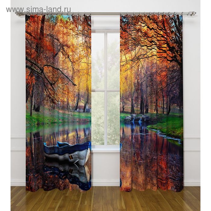 Фотошторы «Лодка на пруду», ширина 145 см, высота 260 см - 2 шт., габардин
Фотошторы «Лодка на пруду», ширина 145 см, высота 260 см - 2 шт., габардин