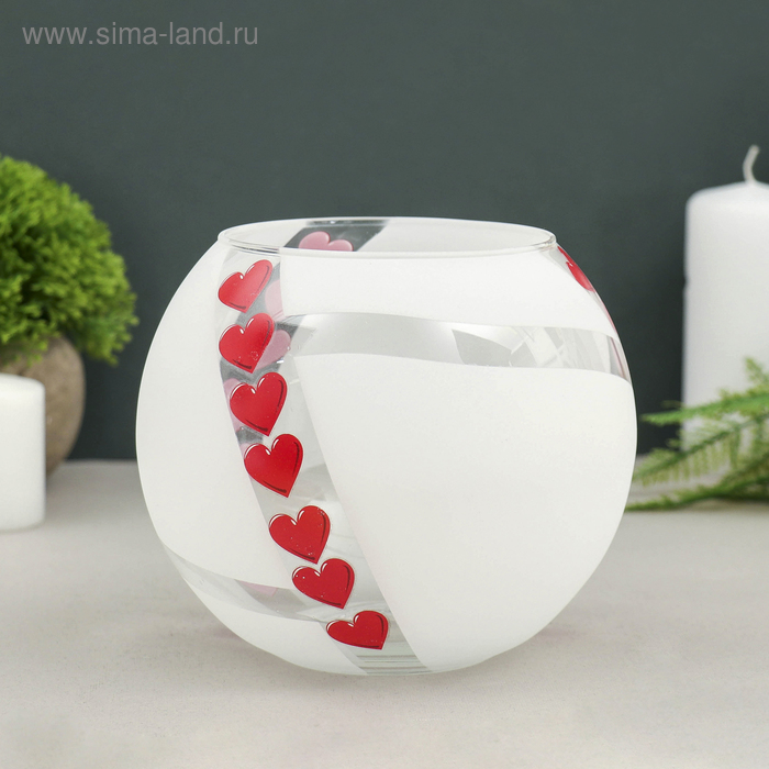 Ваза "Сердечки" шаровая 13х15,7 см 2 л
Ваза "Сердечки" шаровая 13х15,7 см 2 л