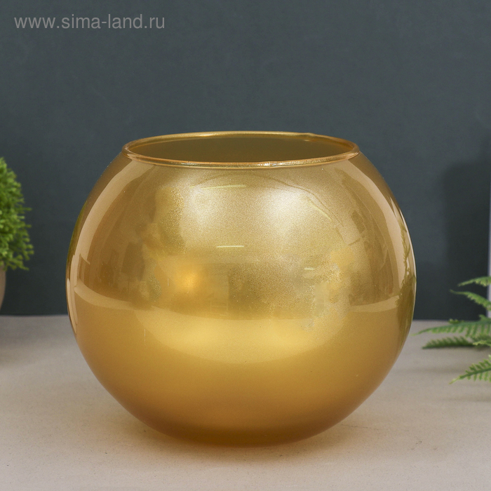 Ваза "Лиголюкс" шаровая золото, 16х18 см 3 л
Ваза "Лиголюкс" шаровая золото, 16х18 см 3 л