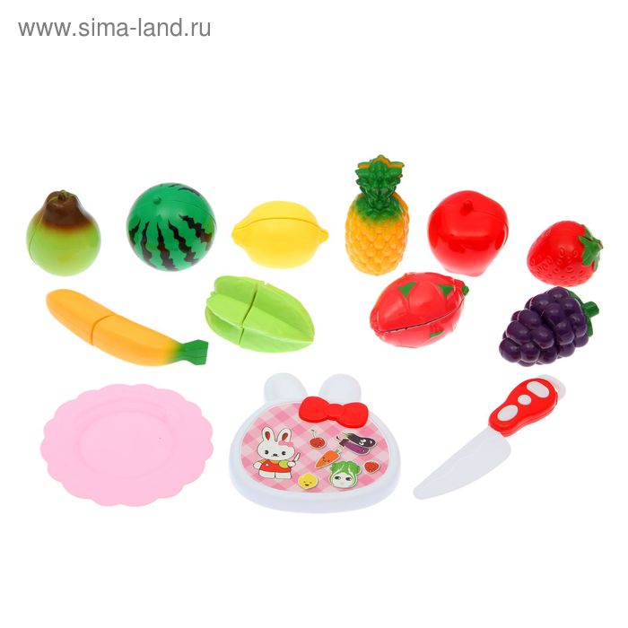 Набор продуктов для нарезки на липучках "Фруктово-овощной микс-3"
Набор продуктов для нарезки на липучках "Фруктово-овощной микс-3"