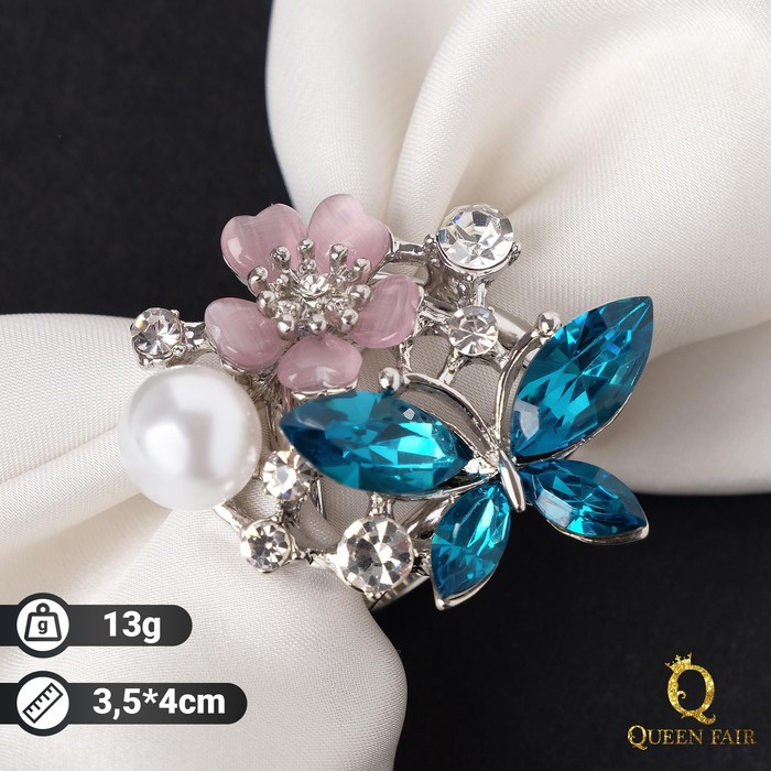 Кольцо для платка "Бабочка с цветочком" зимняя искра, цветная в серебре
Кольцо для платка "Бабочка с цветочком" зимняя искра, цветная в серебре