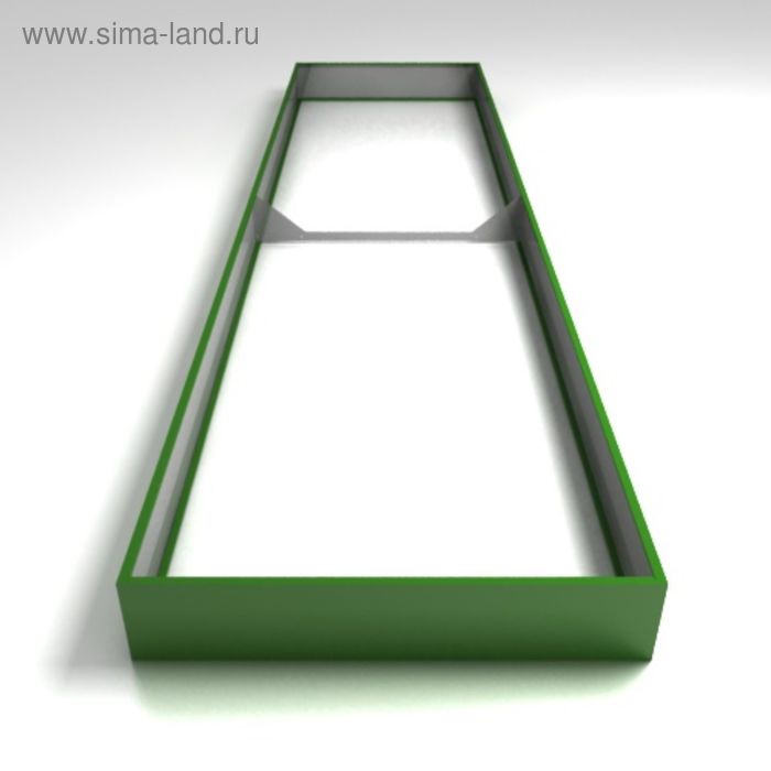 фото Грядка оцинкованная, 390 × 100 × 17 см, набор 2 шт, зелёная наша грядка