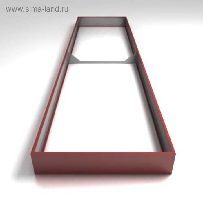 фото Грядка оцинкованная, 390 × 100 × 17 см, набор 2 шт., красная наша грядка