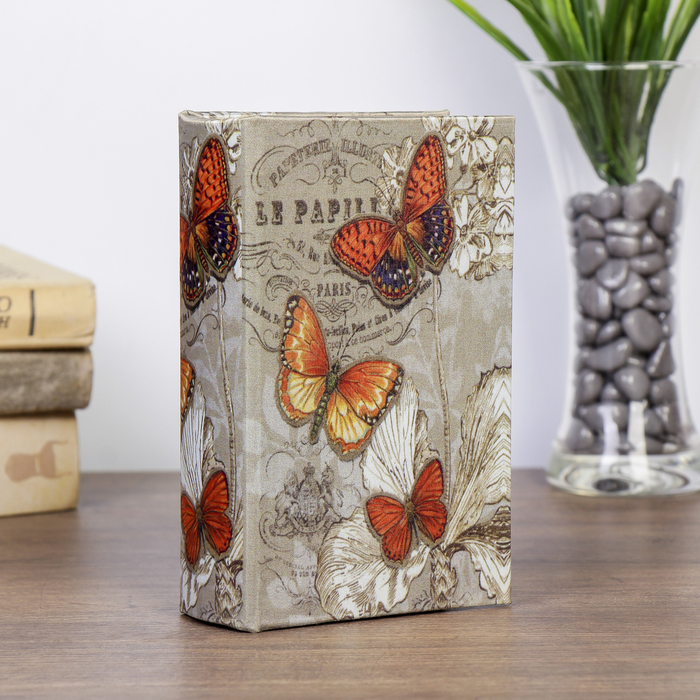 Сейф-книга дерево шёлк "Бабочки росянки" 17х11х5 см
Сейф-книга дерево шёлк "Бабочки росянки" 17х11х5 см