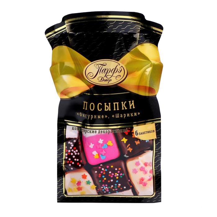 Посыпки кондитерские декоративные «Парфэ», 6 видов, 5 г
Посыпки кондитерские декоративные «Парфэ», 6 видов, 5 г