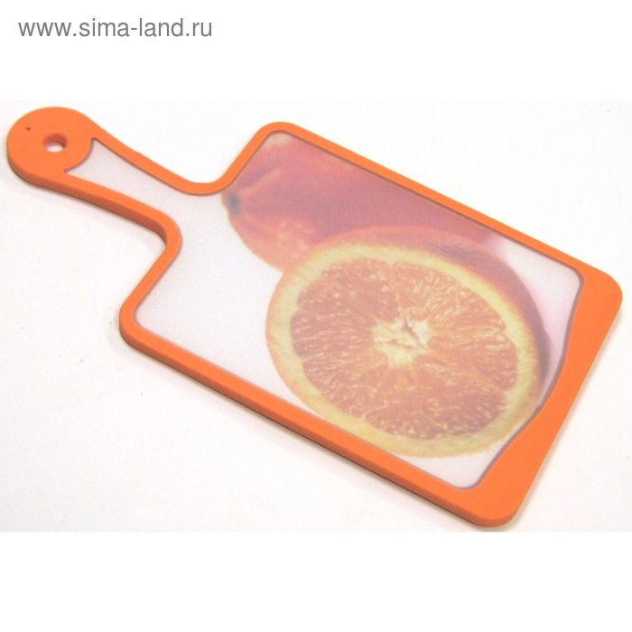 фото Кухонная доска atlantis flutto «апельсин», цвет оранжевый, 35 x 18 см