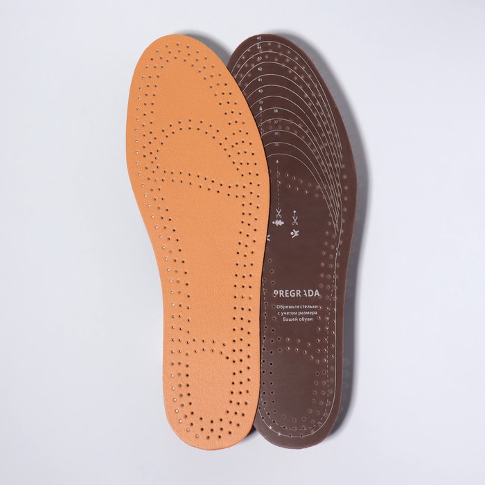 фото Стельки для обуви, универсальные, влаговпитывающие, 35-45 р-р, 29 см, пара, цвет бежевый pregrada